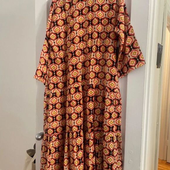 Tuckernuck Honeycomb Bloom‎ Marisol Tie-Waist Caftan, Medium - Picture 5 of 5